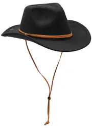 Free People Vineyard Felt Cowboy hat - Black One Size