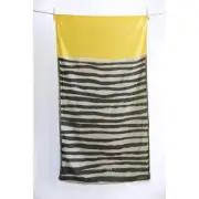 NEW Aelia Anna Beach Towel Mandraki Black/Yellow 90x180cm