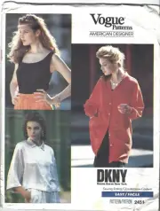 Vogue Designer Sewing Pattern 2451, Donna Karan Tops, Size 18 - 22, Uncut FF