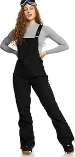 [Roxy] Women's Ridout Snow Bib with DryFlight Technology (X-Small, ERJTP03203, True Black (KVJ0))