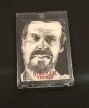 Topps Netflix Stranger Things Jim Hopper Sketch Card Rare One of 1/1 Artist Auto