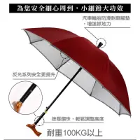 在飛比找蝦皮購物優惠-抗UV調整式自動手杖傘 WEIYI拐杖傘- 反光系列雨傘 現