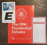1996 Presidential Debates 1st Debate Program, Official Credential & Ticket