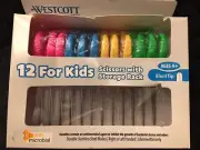 Westcott Right or Left Handed Kids Scissors 5-Inch Pointed Tip 12 Pack 4 Colors