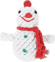 Happyyami Snowman Shaped Handwoven Dog Chew for Dogs Fun Pet for Teething and Playtime Helps Prevent Destructive Chewing and Keeps Your Home Tidy