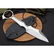 Mini Neck Karambit Fixed Knife Blade Camping Hunting Tactical Straight Knives AU