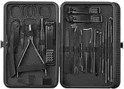 24 PCS Manicure Kit, Nail Clippers Pedicure Kit，Stainless Steel Manicure Set,Grooming Set,Nail Tools & Accessories with Travel Case Box