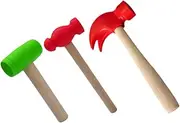Gogogmee 3Pcs Hammer Lightweight Pounding for Pretend Play Improves Grip Strength and Coordination for Photography Props and