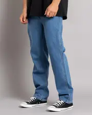 [Wrangler] Wrangler Men's Eazy Straight Jeans in Rising Indigo Blue Size 38 38 Rising Indigo Blue