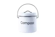 Living Today 3.5L Kitchen Bench Compost Waste Storage Bin - White