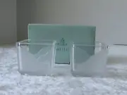 PARTYLITE CIRRUS VOTIVE PAIR Clear & Frosted Glass Candle Holder NIB