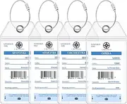 MSC Cruise Luggage Tag Holders by Cruise On [4 Pack] Fits All MSC Cruise Line Ships & Tags for Cruises in 2024 & 2025