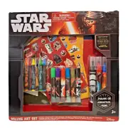 Star Wars Deluxe Art Set Disney Force Awakens Markers Stickers Crayons toy Craft