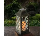 Solar Lantern, Solar Lantern With Candle Light Effect, Solar Lamp For Outdoor Garden Decoration, Solar Garden Lantern In Candle Optics