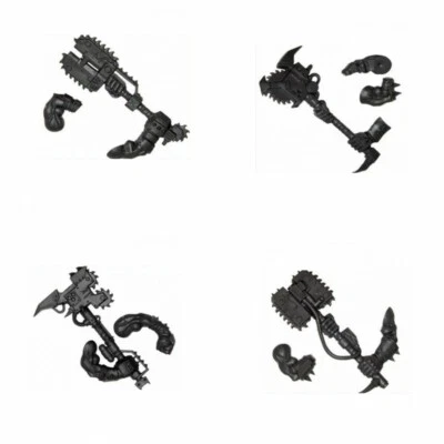 Ork Nobz 4 x BIG CHOPPA CHAIN AXE Orks Nob Choppas 40K