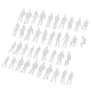 20 Pieces 1/50 & 1/75 Unpainted Model People Architectural Figure Miniature