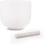ALIOTH 7" 432Hz G Note Crystal Singing Bowl Throat Chakra Sound Therapy with Suede Mallet