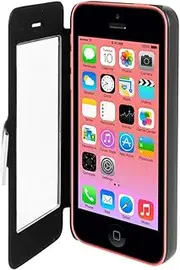 XYWHPGV Black PU Leather Magnetic Flip View Stand Case Cover for 5 5C(a3e14 9212b f6d62 0a6ce ade9c da310