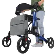Vive Tall Rollator Walker with Seat for Seniors, Men - All Terrain, Rolling, ...