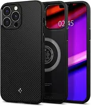 SPIGEN Mag Armor Case Designed for Apple iPhone 13 Pro Max (2021)[6.7-inch] MagSafe Compatible Magnetic Ring Cover Cover - Black