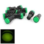 10 Pc AC DC 24V 20mA Green Plastic Shell Energy Saving LED Indicator Lights