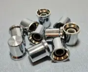 10PCS 15x17mm Silver Plastic Potentiometer Knob 6mm Shaft
