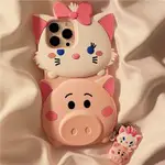 3D GIRL PINK PIG MARY CAT IPHONE 12PROMAX PHONE CA立體少女粉小豬瑪麗貓