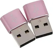 2-Pack Compact Type-c to USB Card Reader Micro USB Adapter Dual Function Data Transfer Charging for Mobiles Tablets
