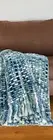 67" X 52" Blue and Green Woven Cotton Blend Throw Blanket with Tassels