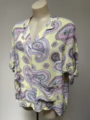 NEW Peter Alexander Size S Women’s Paisley Print Pyjama Top RRP$69.95