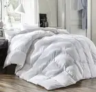 Luxury King Size White Goose Feather Down with Polyester Comforter Duvet Inse...