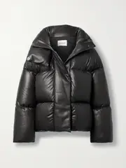 [KHAITE] KHAITE - Raphael Quilted Leather Down Jacket - Black - large large Black