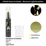 Touch Up Paint For Suzuki All Models 11V Light Green With Polish Paste