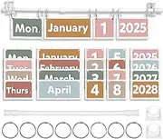 FYSUIMU Boho Calendar Bulletin Board Set Flip Calendar with 54 Cards & Adjustable Holder for Classroom Home Office DIY Decoration Supplies