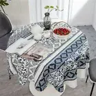 Round Tablecloth Vintage Tablecloth Dining Table Cloth Cover Home Kitchen Deco