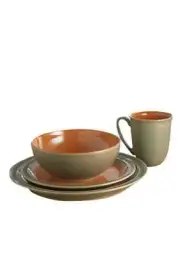 Denby Stoneware • Duets Sage and Paprika • NIB
