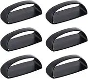 CcHhyyt 6 Pack Self-Stick Instant Cabinet Handle Pulls Drawer Pull Helper with Adhesive Sliding Door Handle Stick On Handle for Glass Windows Wardrobes Peel and Stick Knob Drill Free 6pcs/Set (Black)