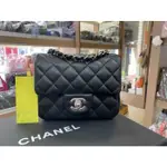 WY二手/CHANEL 香奈兒 MINI COCO A35200黑色羊皮菱格金鍊斜背包17CM方胖子 斜挎包斜背包