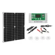 12W Solar Panel Kit 50A 12V Battery with Controller Caravan Boat C6R14241