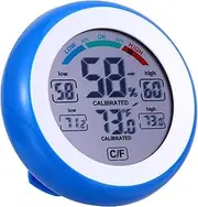 Multi Functional Digital Hygrometer Round Thermometer Indoor Humidity with Stand Switchable Value Display Stylish Home Decor