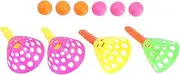 Kisangel Outdoor Play Fun for Boys and Girls Balls Baskets Set Catch Ball Game Flyball Game Party Random