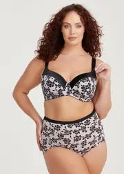 [Taking Shape] Taking Shape Smooth Underwire Contour Bra Size 20C in Floral - Plus Size Women's Clothing Floral