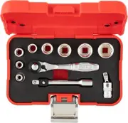 TONE Socket Wrench Set S20830P 6.35mm 1/4" Red Contents 11 Pieces New