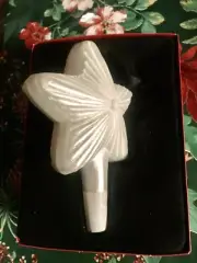 Mercuri Glass 7” Star Tree Topper Collection. Vintage Silver Color Unused