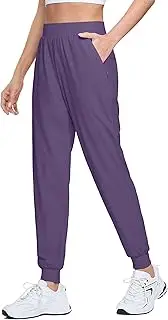 [MAGCOMSEN] Joggers for Women High Waisted Golf Pants with Zipper Pockets Quick Dry Lightweight Hiking Travel Workout Pants