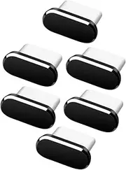 PEPLAYTAL 6Pcs USB C Dust Plugs Dust Charging Port Protector for Smartphone Compatible with Any Type C Device Easy to Install Remove Mobile Phone Decoration