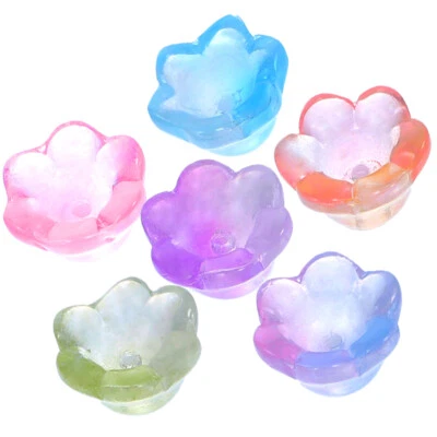 60Pcs jewelry beads caps DIY Bead End Caps Crafts Flower Bead End Caps