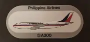 PHILIPPINE AIRLINES A300 Bumper Sticker 1980s 3.5x7 Inch Airbus Airplane NEW