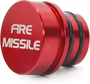 Cigarette Lighter Plug Cover Billet Aluminum Cigarette Lighter Plug, Fits All Vehicles with Standard 12 Volt Power Source Cigarette Lighter Plug (FIRE Missile)