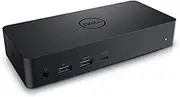 [DELL] D6000 USB-C Triple Docking Station, Up to Three 4K Displays Via USB-C, UHD 5K, USB 3.0, Gigabit Ethernet, 130-Watt AC Adapter, Charge up to 65W Laptop 452-Bcyt 452-Bcyh (Reducer)